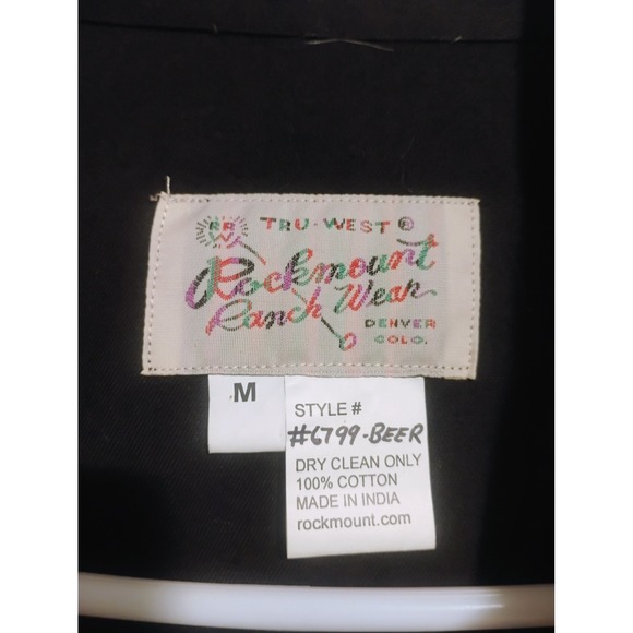 Vintage Rockmount Western Shirt Great Divide Brewing Hops Ranch Wear Medium HTF - Picture 5 of 9